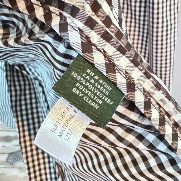 Lauren Ralph Lauren Black & White Gingham / Check  trench coat size 12 - Picture 4 of 12